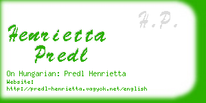 henrietta predl business card